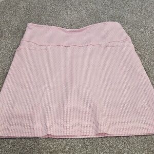 S.C. & CO Ladies' Skort Pull-On, Tummy Control Waistband Red (Coral/White Print)